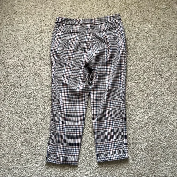 AnthropologieMalcolm Plaid Tapered High Rise Cropped Trouser Pants